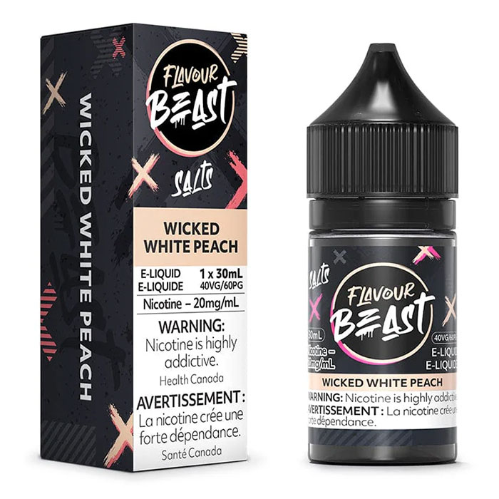 Wicked White Peach 20mg-mL Flavour Beast 30mL E-Juice