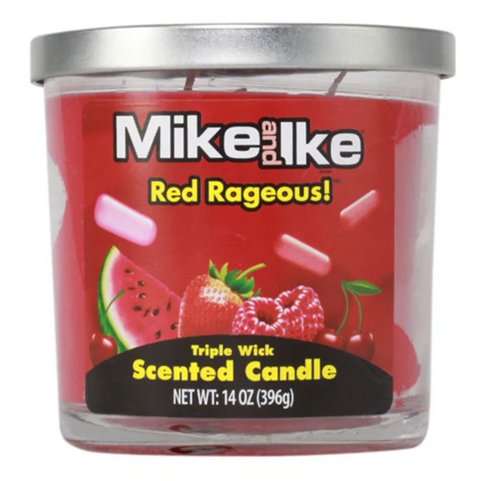 Mike and Ike Red Rageous Triple Wick Scented Candle