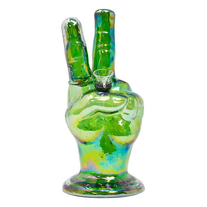 Green Victory 10 Inches Metallic Glass Bong