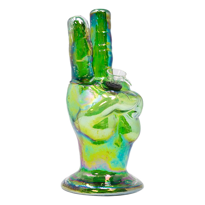 Green Victory 10 Inches Metallic Glass Bong