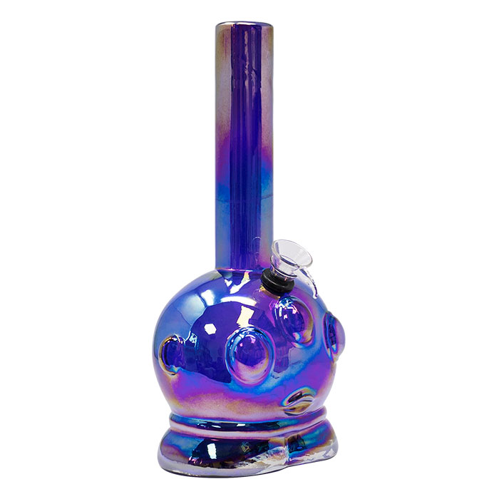 Blue Baby Alien 11 Inches Metallic Glass Bong