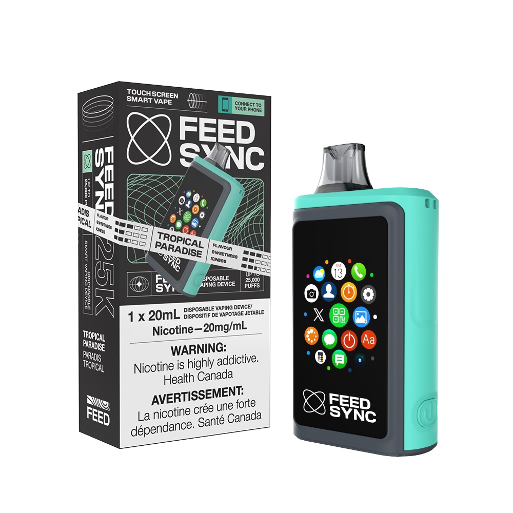 Tropical Paradise Feed Sync 25000 Puffs Disposable Touch Screen Smart Vape Ct 3