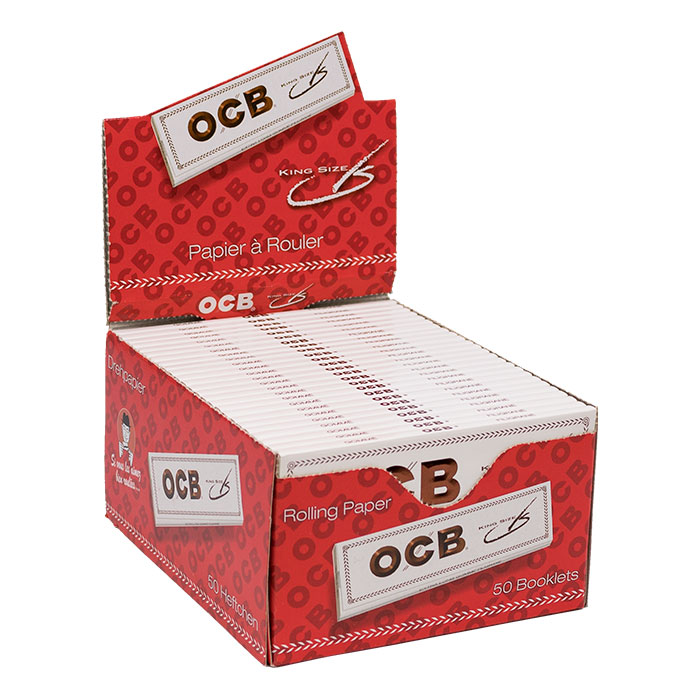 OCB White King Size Rolling Paper Display Of 50