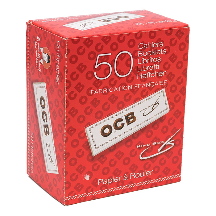 OCB White King Size Rolling Paper Display Of 50