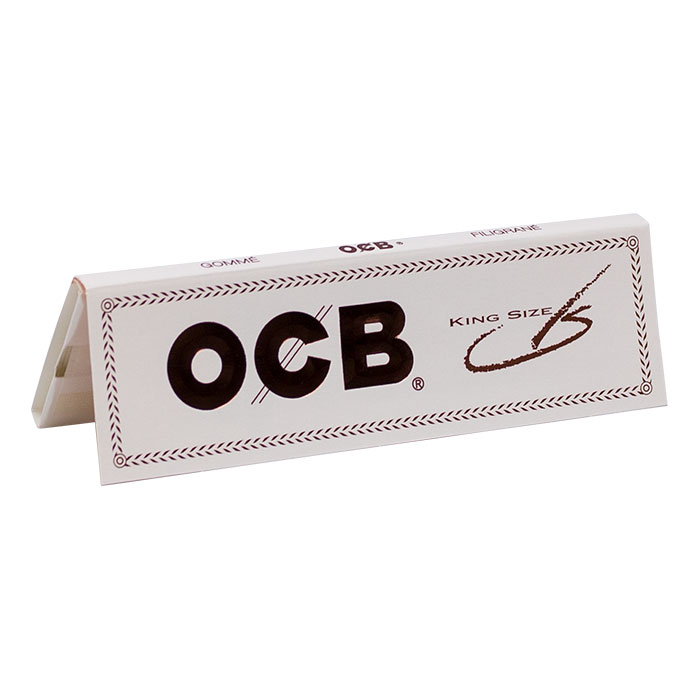 OCB White King Size Rolling Paper Display Of 50