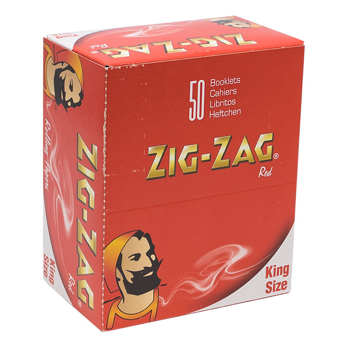 Zig Zag Red Kings Size Rolling Paper Ct 50