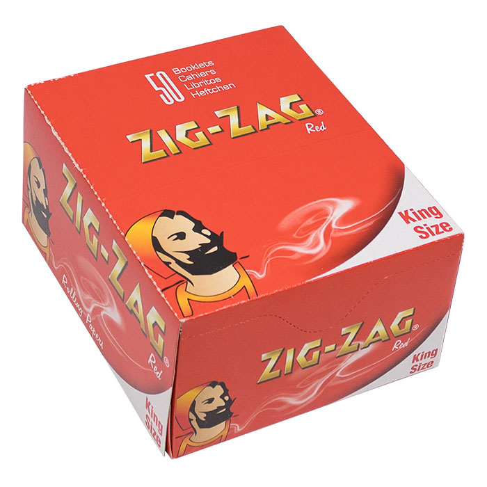 Zig Zag Red Kings Size Rolling Paper Ct 50