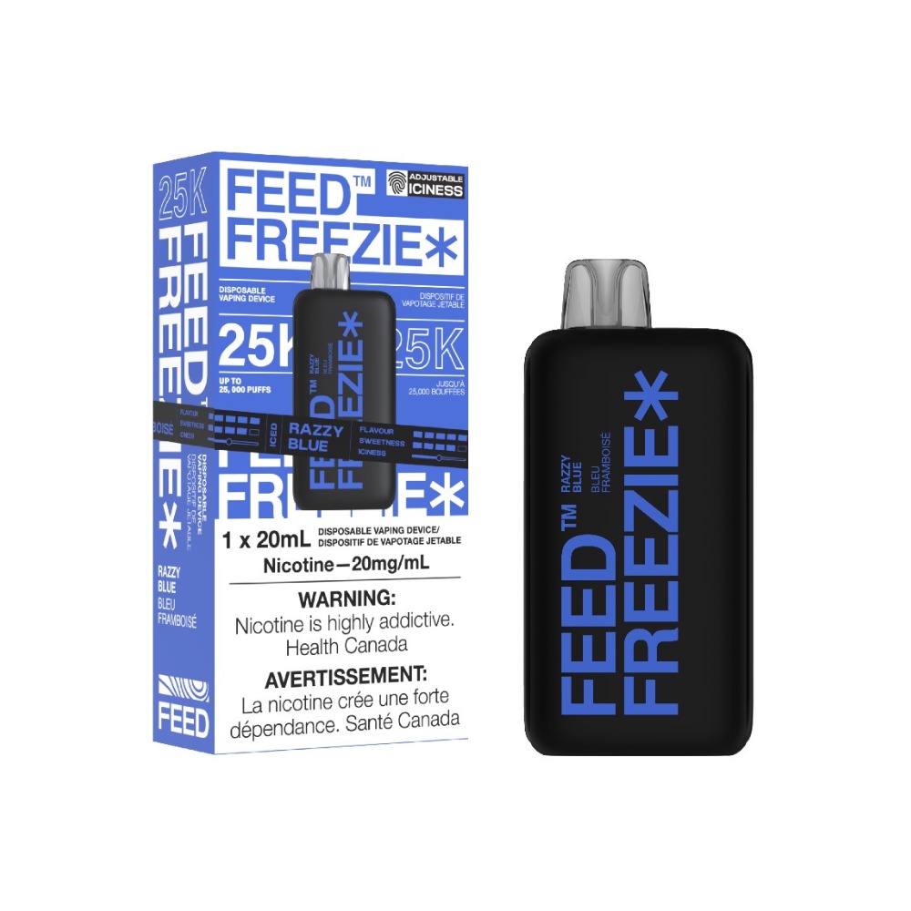 Razzy Blue Feed Freezie 25000 Puffs Disposable Vape Ct 3