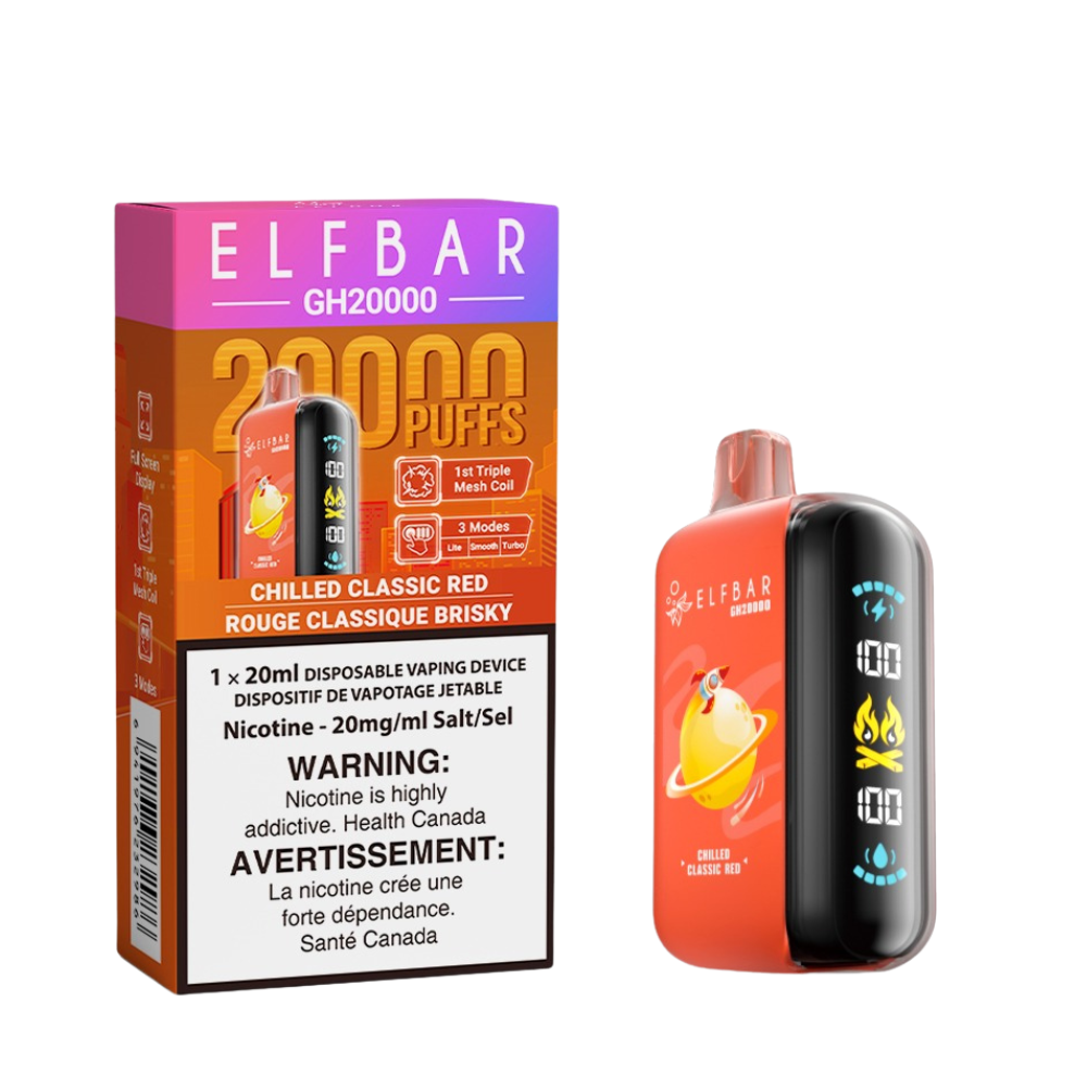 (Stamped) Chilled Classic Red Elfbar GH20000 Puffs Disposable Vape Ct-5