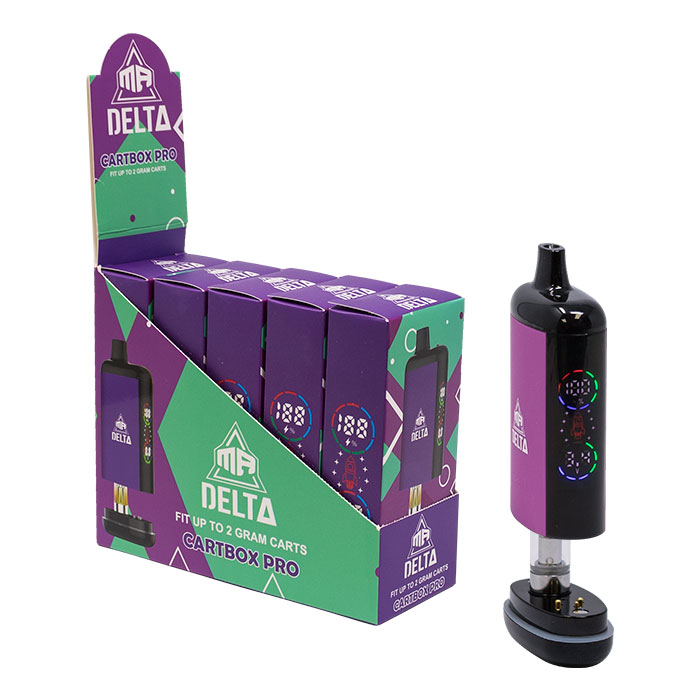 Purple Mr Delta 510 Battery Cartbox Pro Fits Upto 2 Gram Carts Ct 5