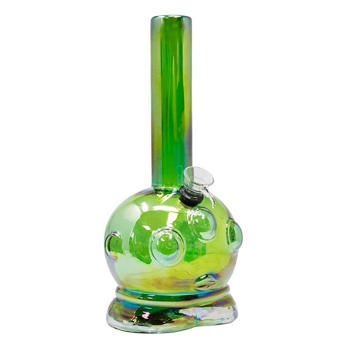 Green Baby Alien 11 Inches Metallic Glass Bong