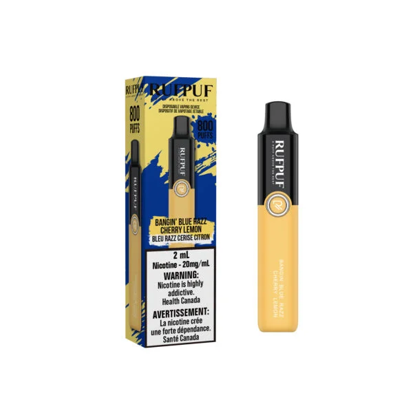 BC Compliance - Bangin Blue Razz Cherry Lemon G Core Rufpuf 800 Puffs Disposable Vape Ct 10