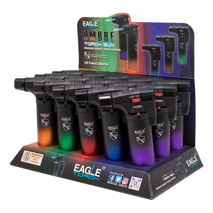 Eagle Torch Ombre Edition Torch Lighter Display of 15