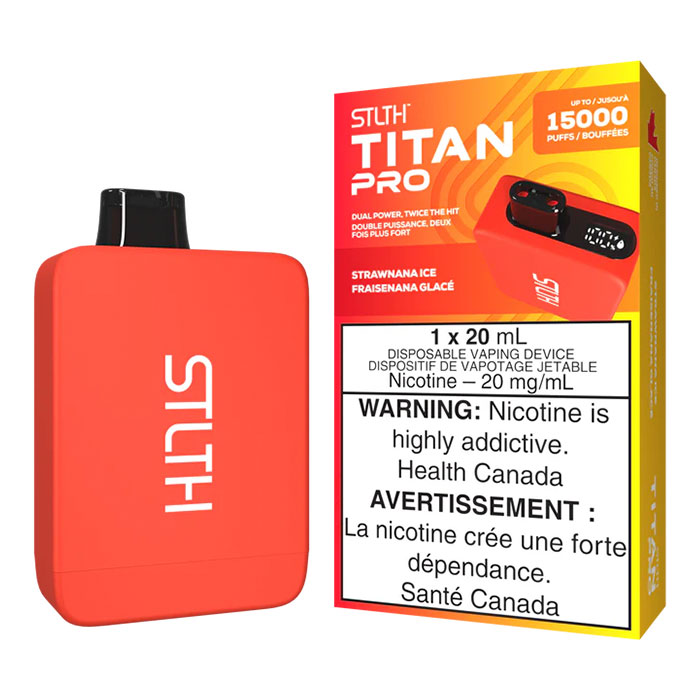 (Stamped) Strawnana Ice Stlth Titan 15000 Puffs Disposable Vape Ct 5