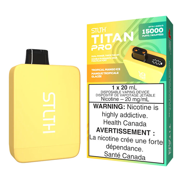 (Stamped) Tropical Mango Ice Stlth Titan 15000 Puffs Disposable Vape Ct 5