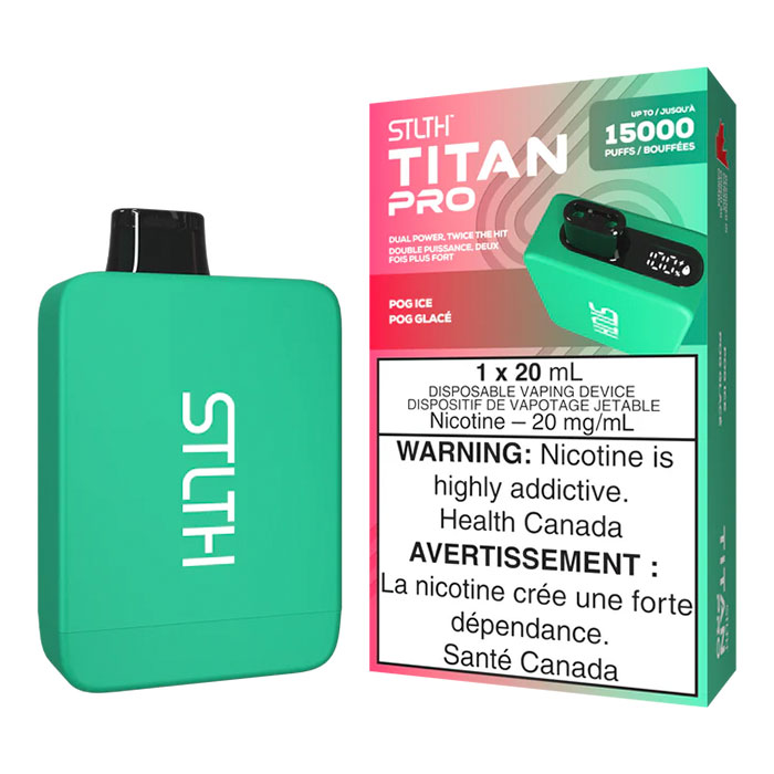 (Stamped) POG Ice Stlth Titan 15000 Puffs Disposable Vape Ct 5