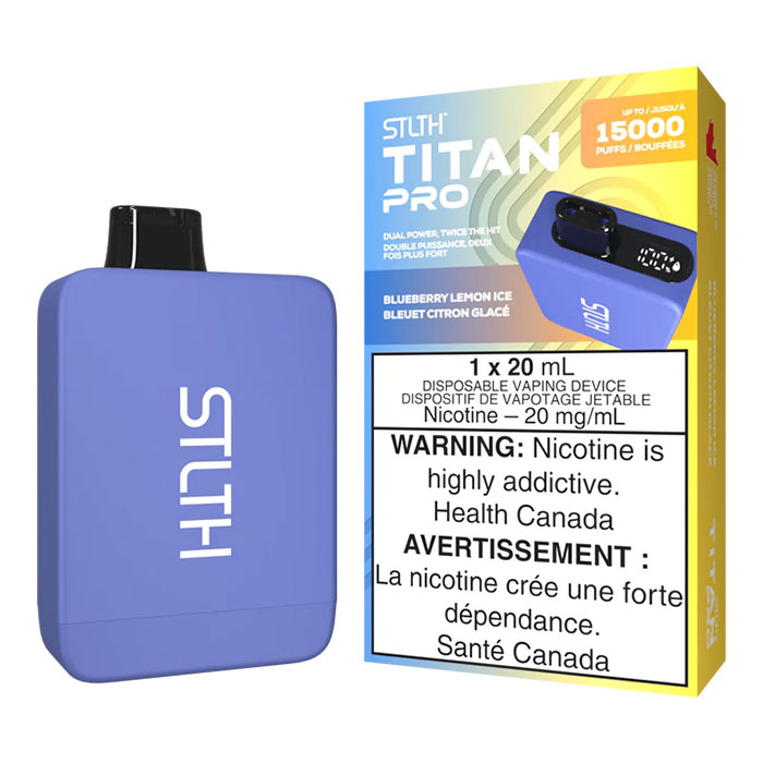 (Stamped) Blueberry Lemon Ice Stlth Titan 15000 Puffs Disposable Vape Ct 5