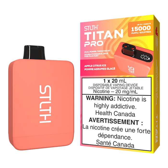 (Stamped) Apple Citrus Ice Stlth Titan 15000 Puffs Disposable Vape Ct 5