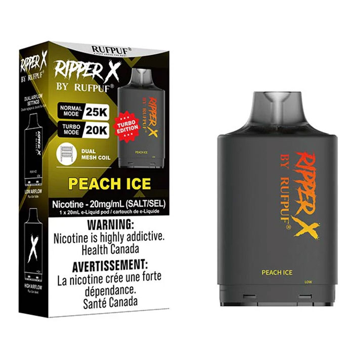 Peach Ice Ripper X 25000 Puffs Pod Ct 5