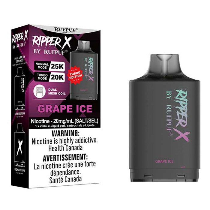 Grape Ice Ripper X 25000 Puffs Pod Ct 5