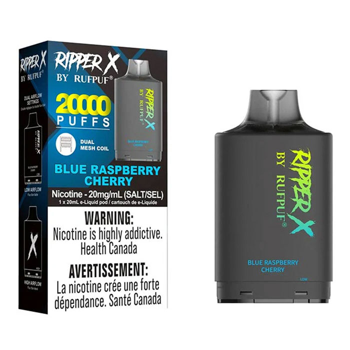 Blue Raspberry Cherry Ripper X 25000 Puffs Pod Ct 5