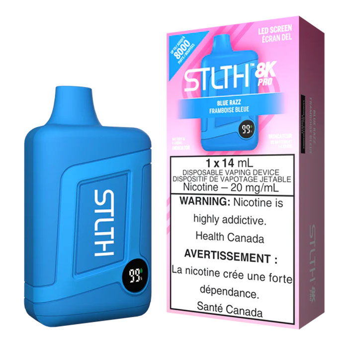 (Stamped) Blue Razz Stlth Pro 8000 Puffs Disposable Vape Ct 5