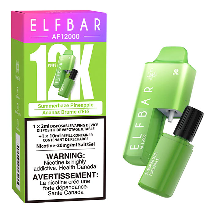 BC-Compliance Summer Haze Pineapple Elfbar AF12000 Disposable Vape Ct 5