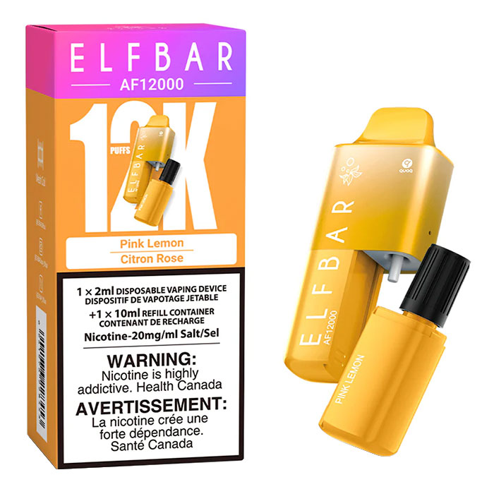 BC-Compliance Pink Lemon Elfbar AF12000 Disposable Vape Ct 5