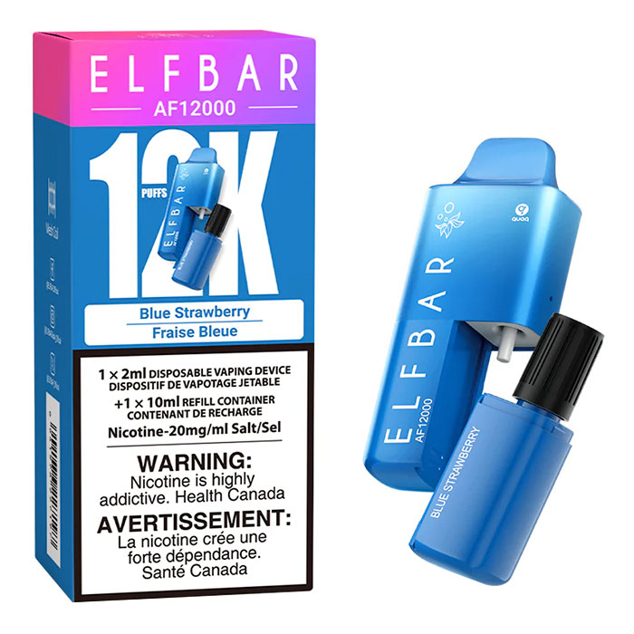 BC-Compliance Blue Strawberry Elfbar AF12000 Disposable Vape Ct 5