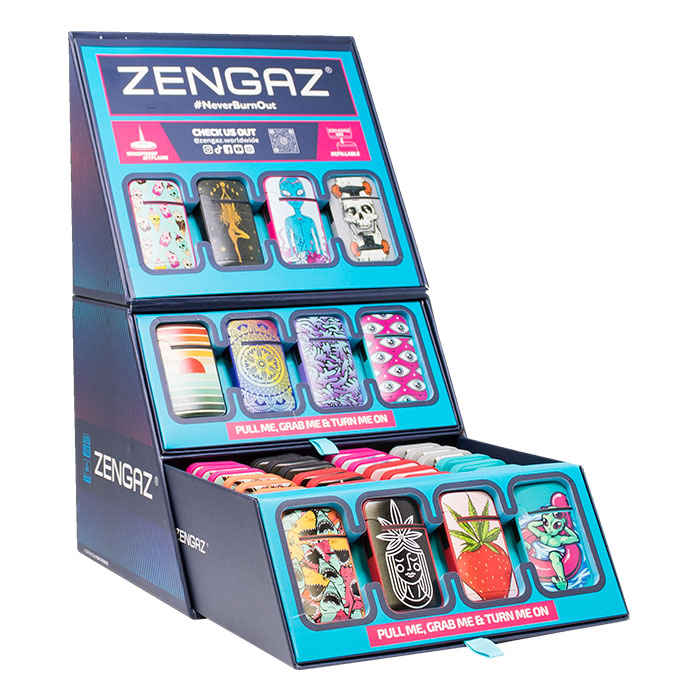 Ignite-O-Cube Zengaz Cube Lighter Display Of 48