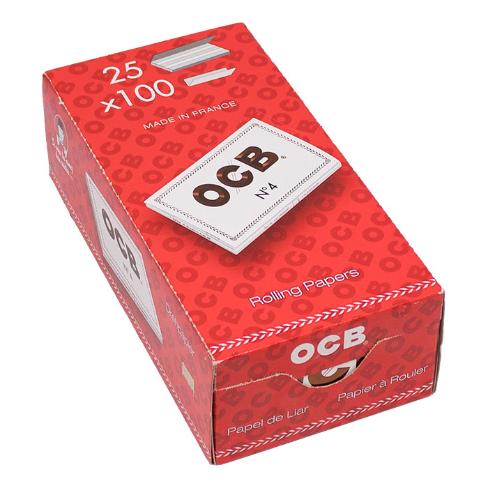 OCB White N4 Double Wide Rolling Papers Display of 25