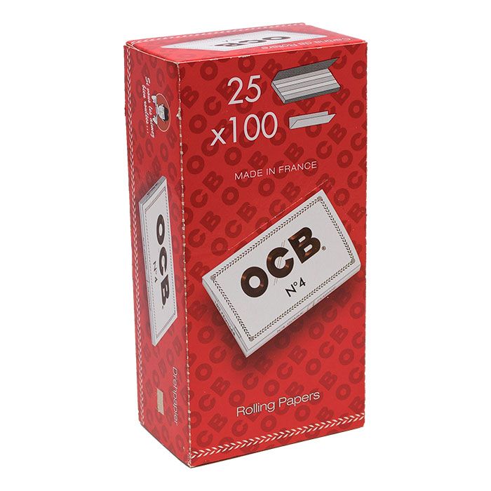 OCB White N4 Double Wide Rolling Papers Display of 25