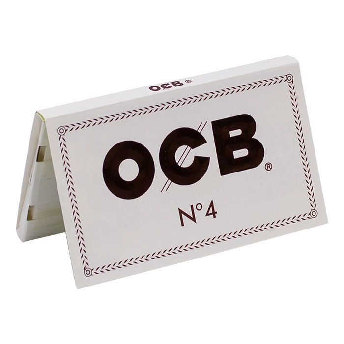 OCB White N4 Double Wide Rolling Papers Display of 25