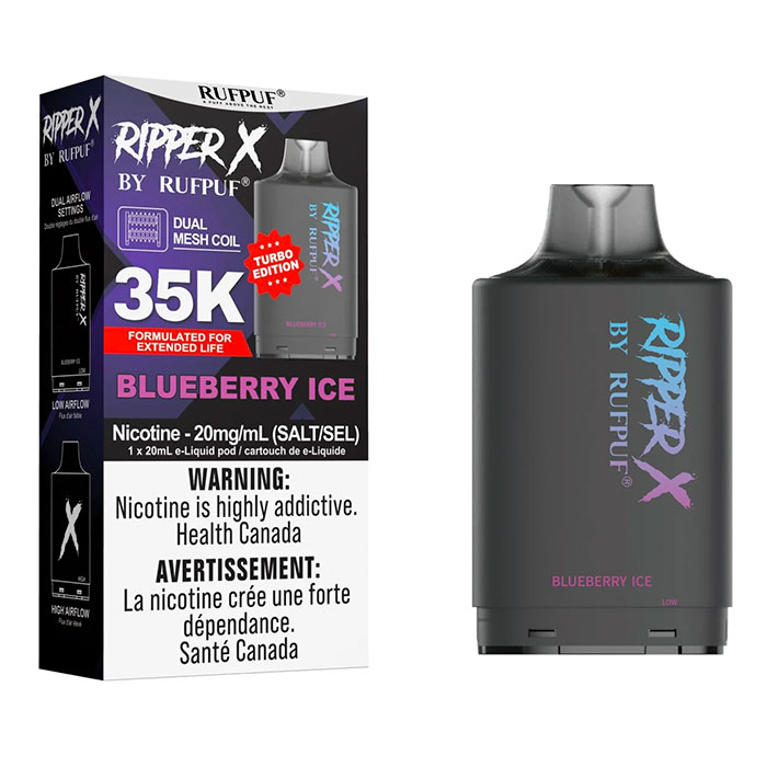 Blueberry Ice Ripper X Turbo 35000 Puffs Pod Ct 5