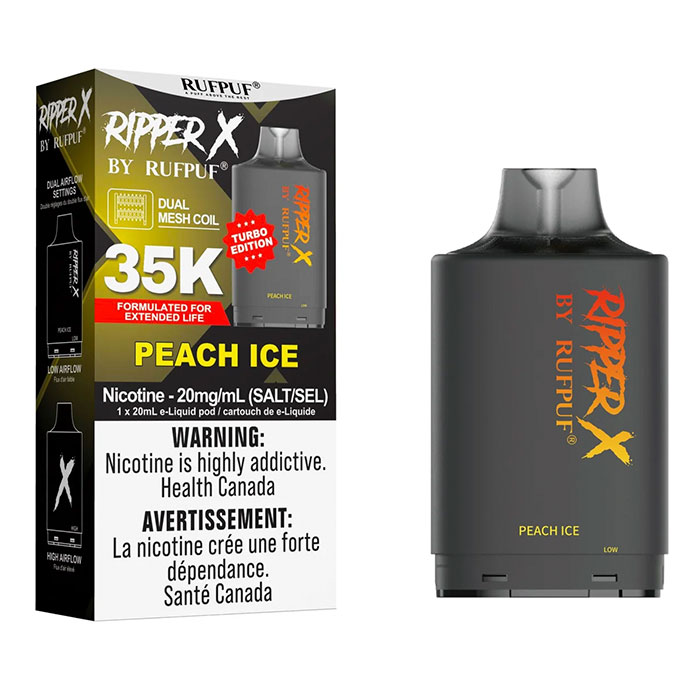 Peach Ice Ripper X Turbo 35000 Puffs Pod Ct 5