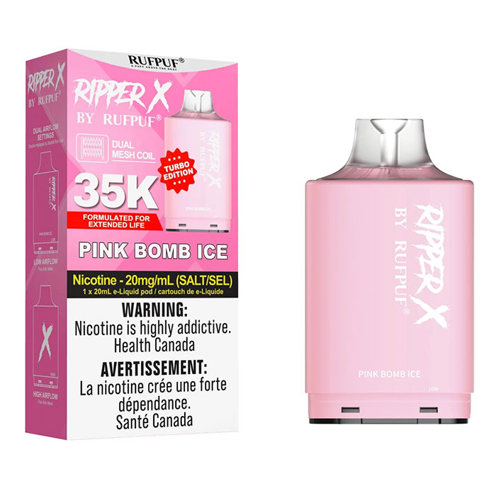 Pink Bomb Ice Ripper X Turbo 35000 Puffs Pod Ct 5