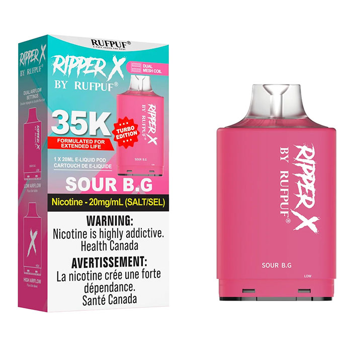 Sour S. Burst Ripper X Turbo 35000 Puffs Pod Ct 5