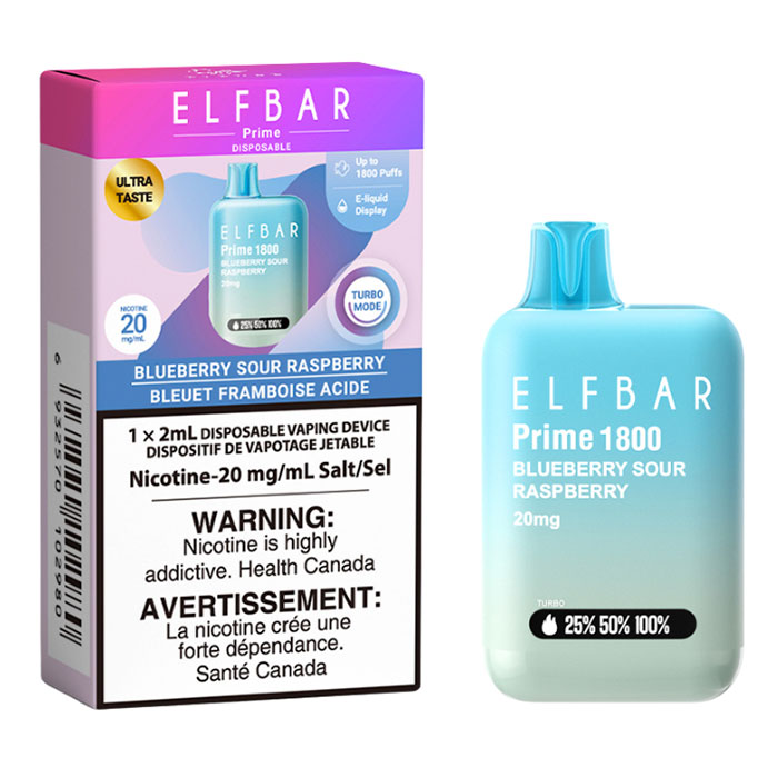 Blueberry Sour Raspberry Elfbar Prime 1800 Disposable Vape Ct-5