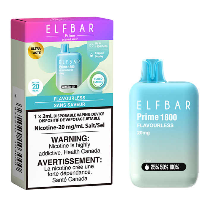 Flavorless Elfbar Prime 1800 Disposable Vape Ct-5