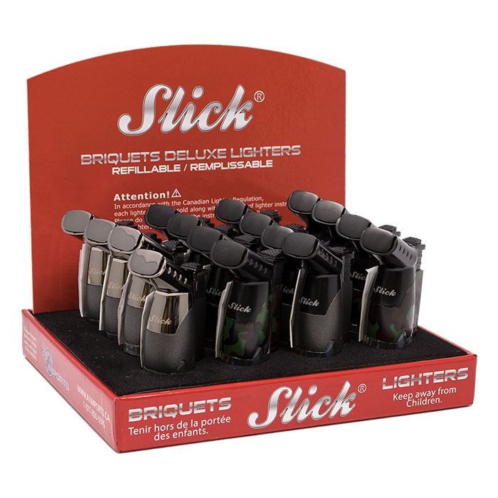 Slick Classic Spitfire Torch Lighter Display Of 16