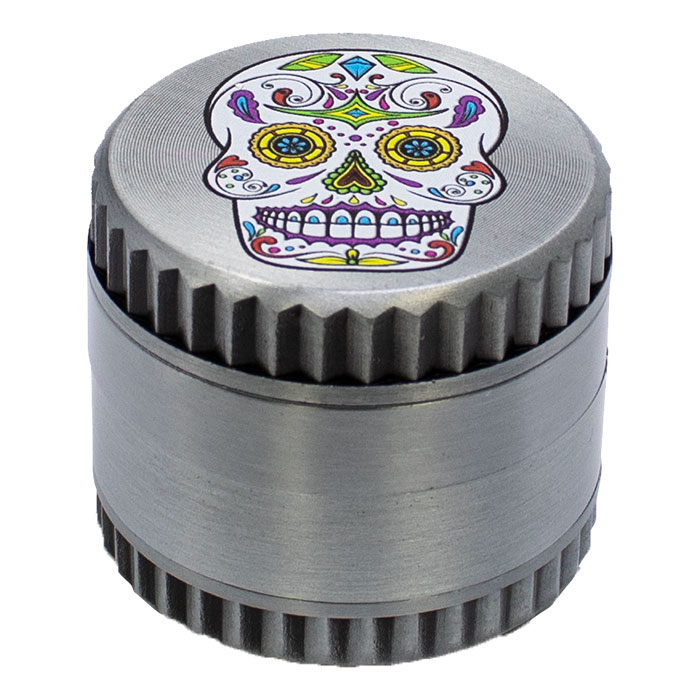 Skull Head Aluminium Four stage Grinder Display of 6