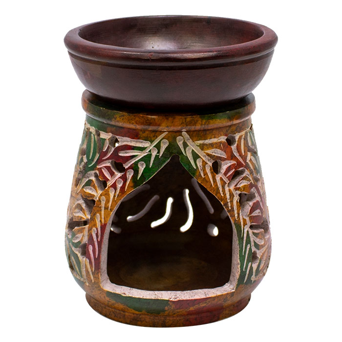 Rasta Sun Engraved 5 Inches Soapstone Oil Burner