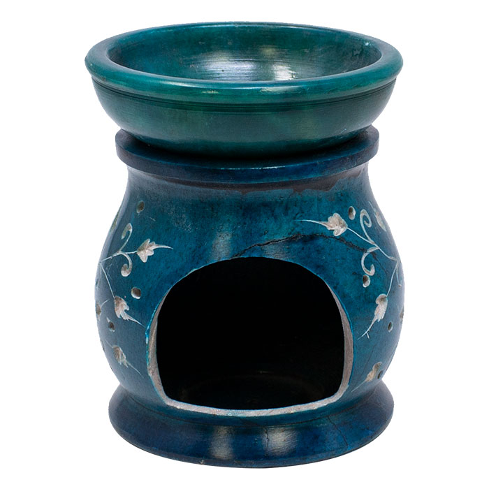 Artistic Blue Ganesha 5 Inches Soapstone Oil Burner