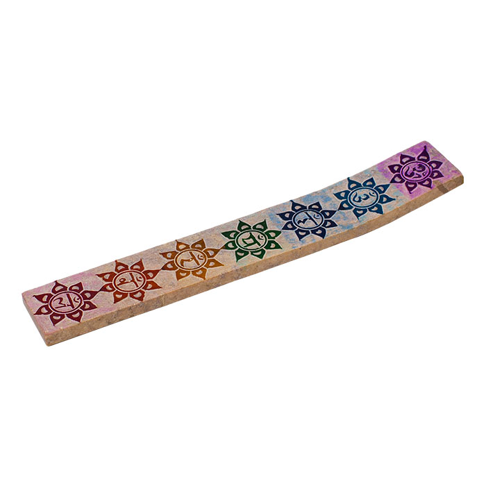 Spiritual Mantra Flat 10 Inches Soapstone Incense Platter Ct-3