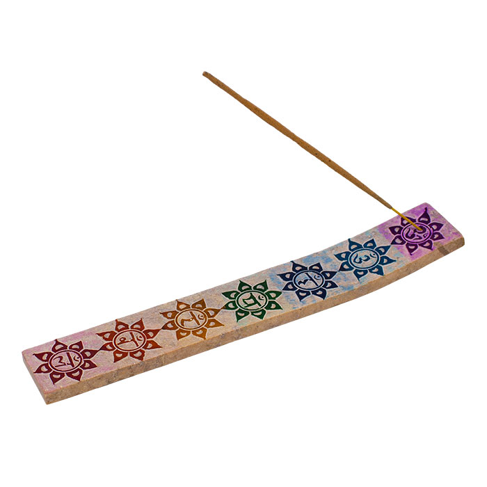 Spiritual Mantra Flat 10 Inches Soapstone Incense Platter Ct-3