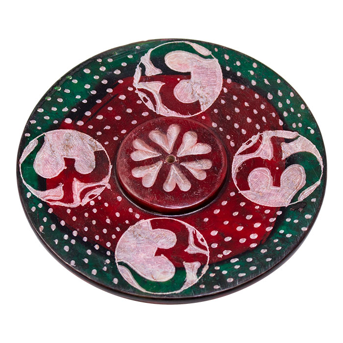 ॐ Hallucination Wave 4 Inches Soapstone Scented Aroma Plate Ct-2