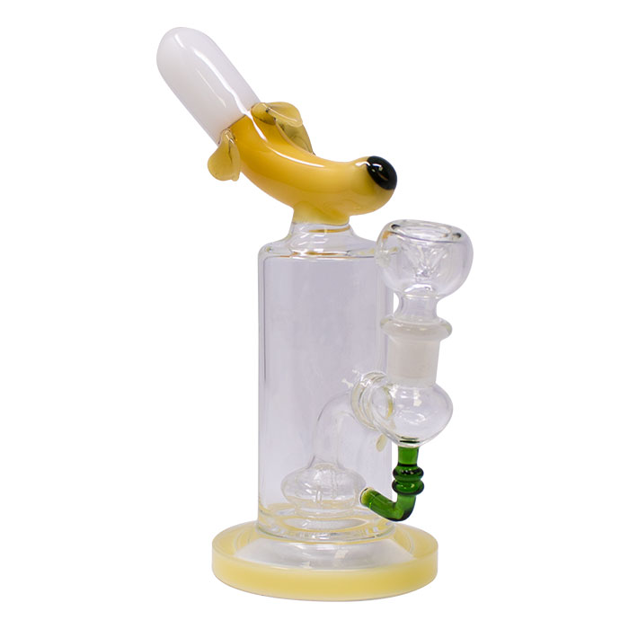 Yellow Banana Glass Bong 8 Inches