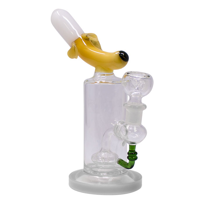 White Banana 8 Inches Glass Bong