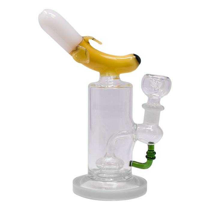 White Banana 8 Inches Glass Bong