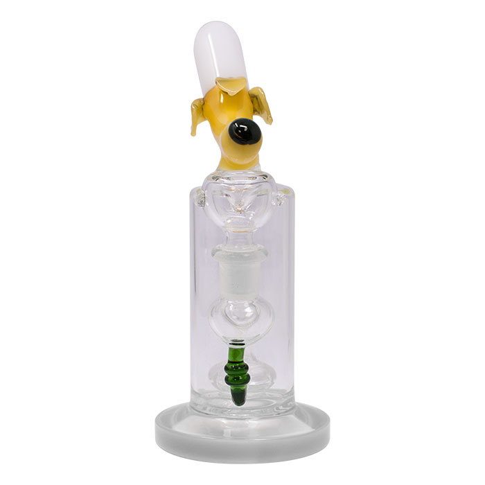 White Banana 8 Inches Glass Bong